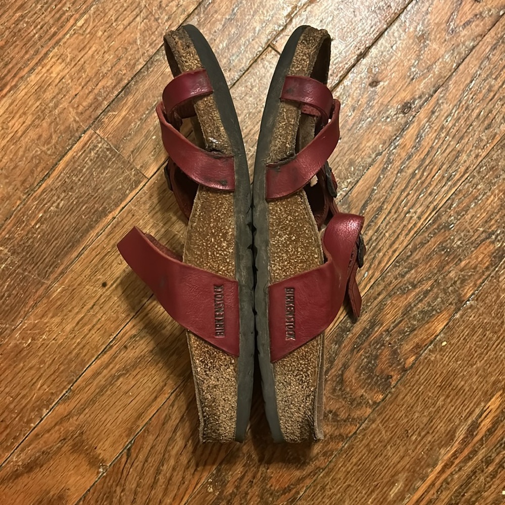 Red Birkenstocks size 8 - Picture 7 of 10